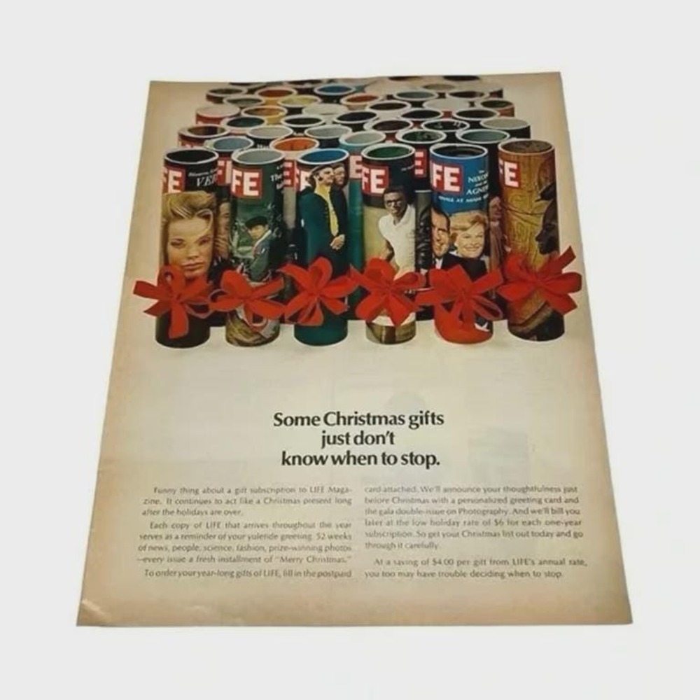 1970 Life Magazine Some Christmas Gifts Original Vintage Print Ad